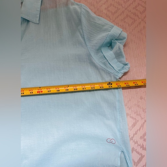 Calia by Carrie Underwood Light Blue Cotton Women's Shirt Dress Size XL - Picture 4 of 5